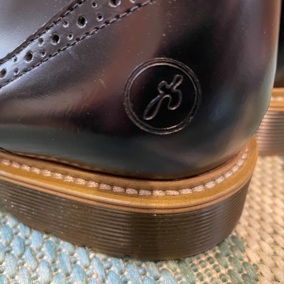 Bronx Black Doc-Like Zip Up Wing Tip Boots Size 38 - Picture 5 of 11